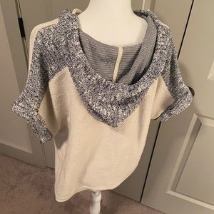 Saturday Sunday by Anthropologie cropped short sleeve hoodie